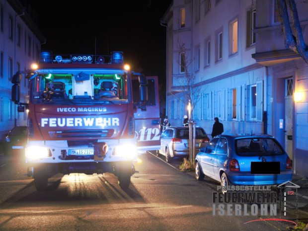 In der Piepenstockstraße in Iserlohn wurde bei einem Brand eine tote Frau gefunden. Quelle: Feuerwehr Iserlohn