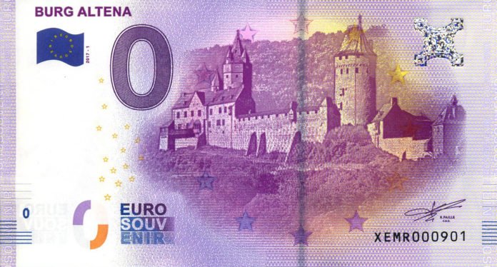 0 euro schein brandenburger tor