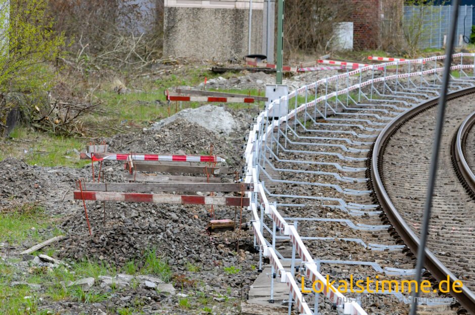 Nachtbauarbeiten an der Gleisstrecke Neue Signaltechnik