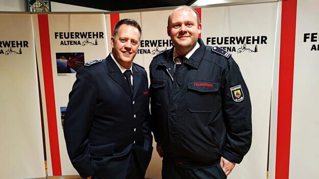 Foto: Marc Wagener/Feuerwehr Altena Alexander Grass und Kai Spelsberg.