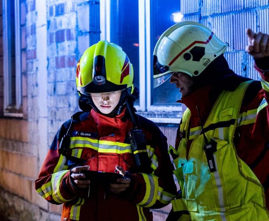Felix und Alexander Grass bei einem Einsatz.