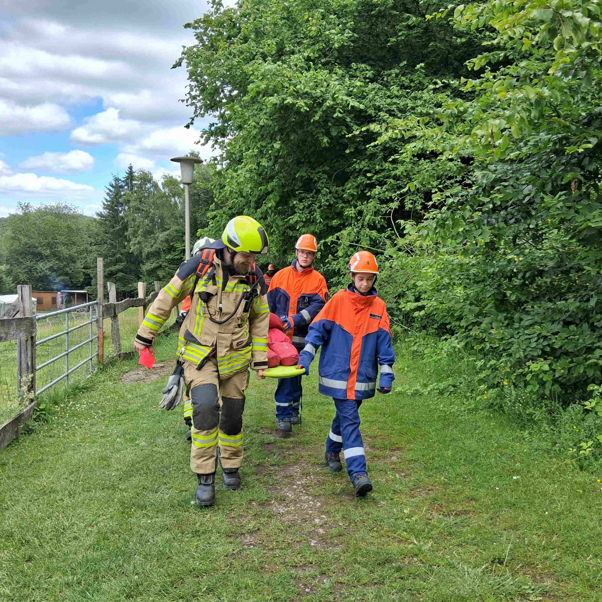 Feuerwehrübung in Wiblingwerde.