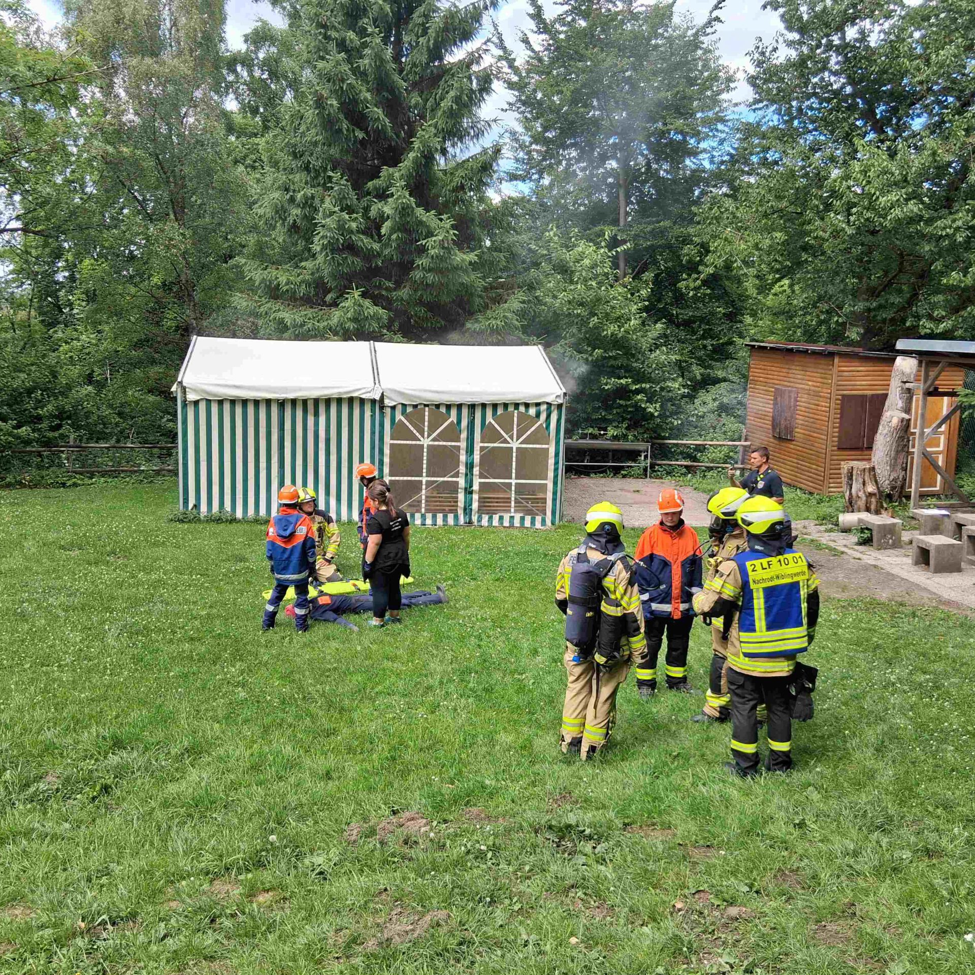 Feuerwehrübung in Wiblingwerde.