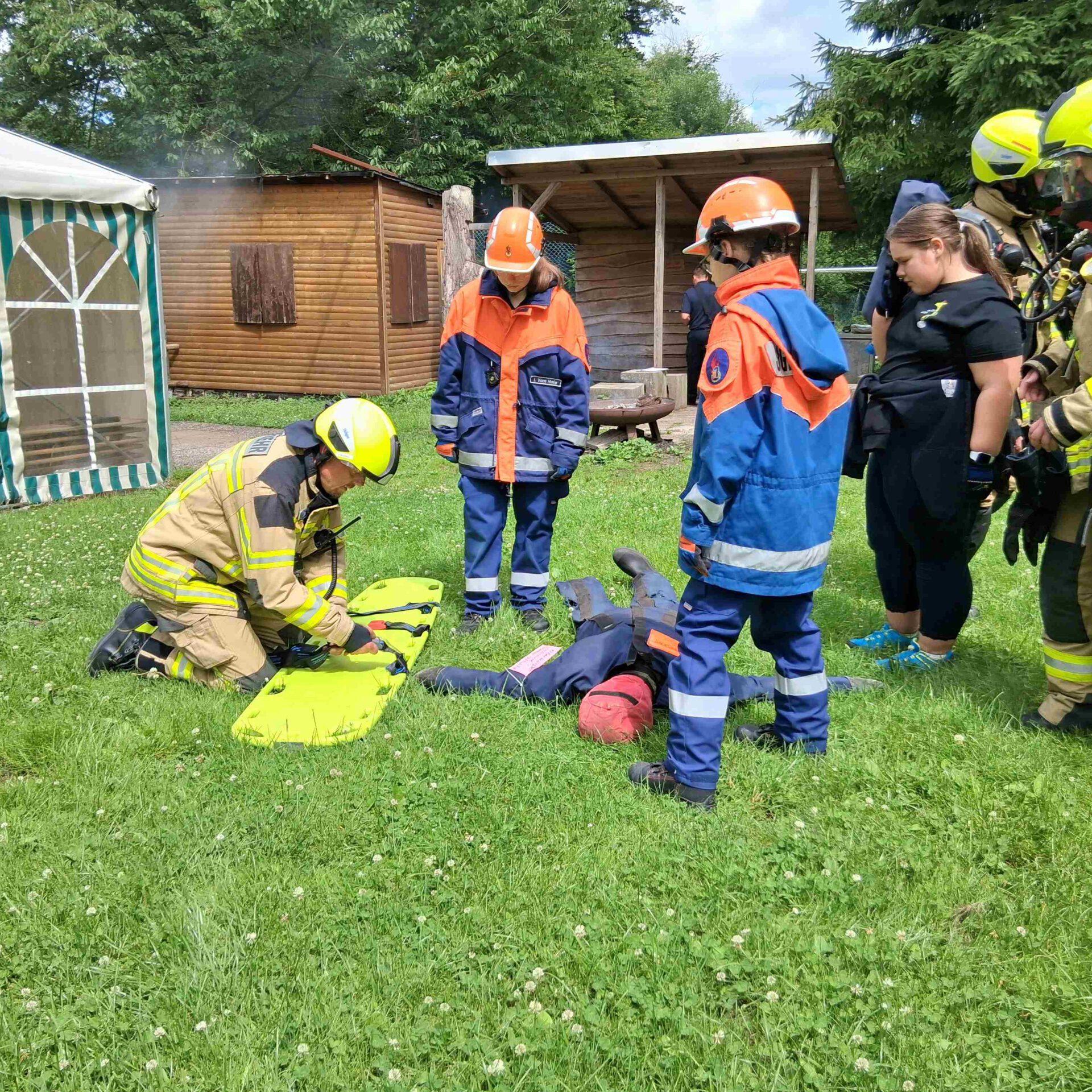 Feuerwehrübung in Wiblingwerde.