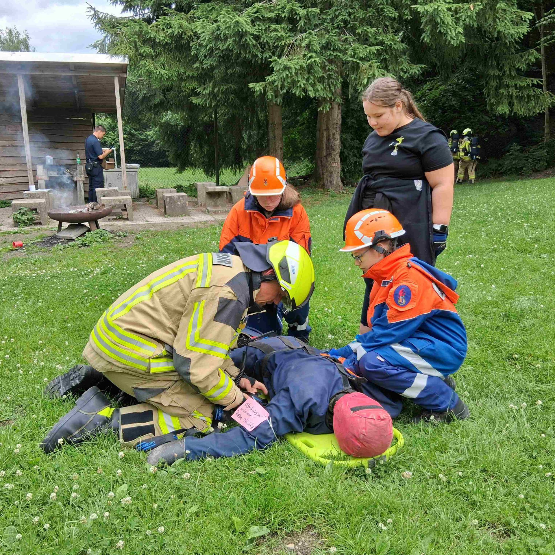 Feuerwehrübung in Wiblingwerde.