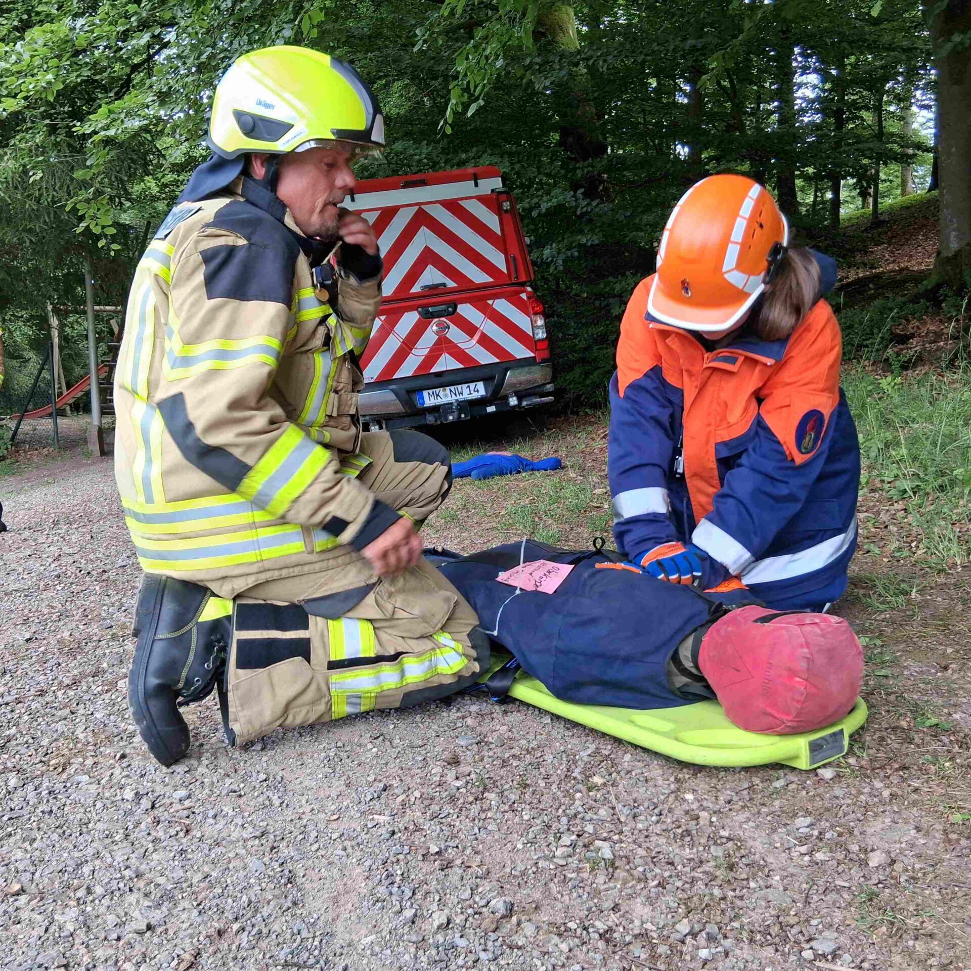Feuerwehrübung in Wiblingwerde.