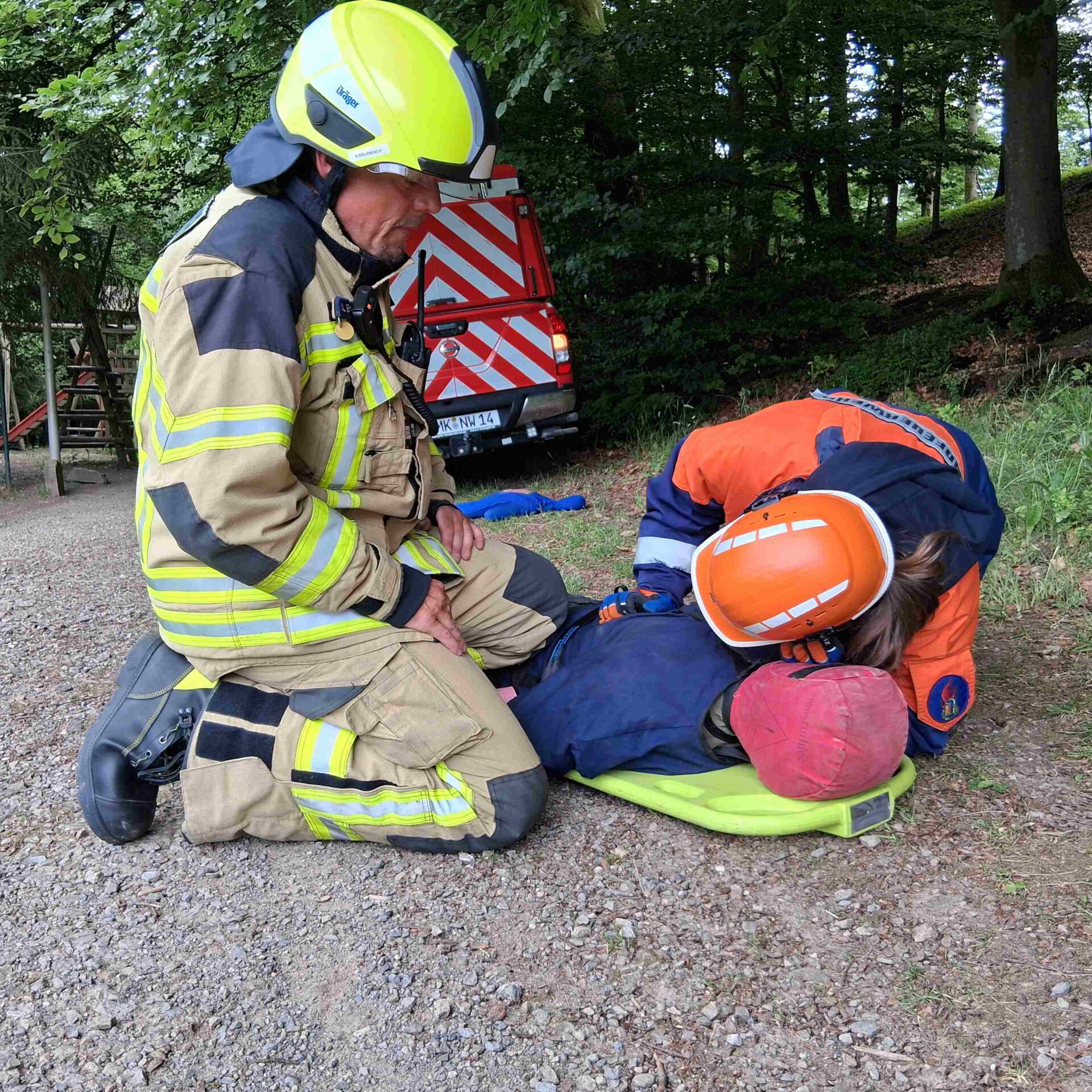 Feuerwehrübung in Wiblingwerde.