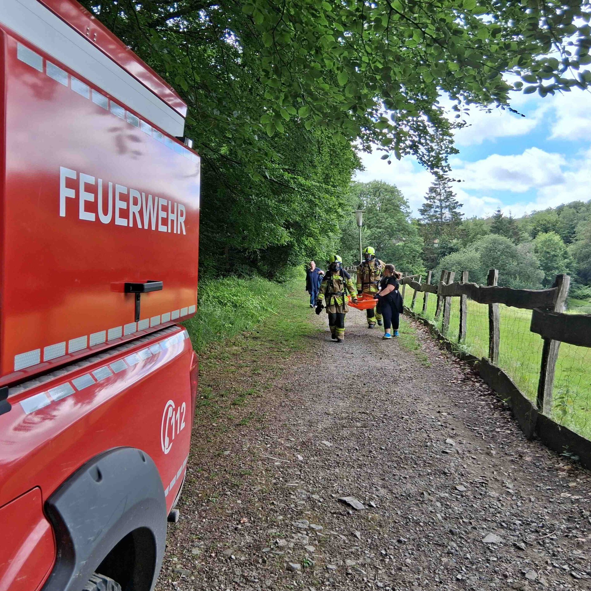 Feuerwehrübung in Wiblingwerde.