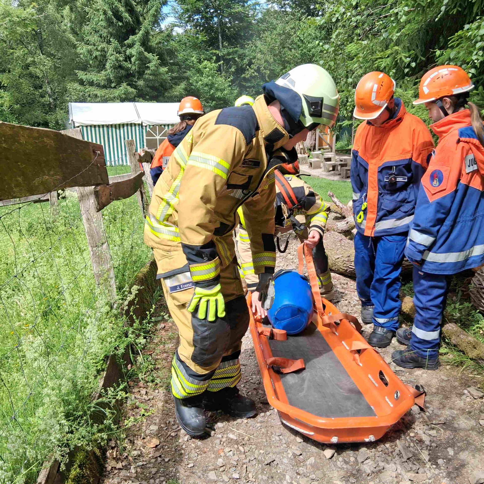 Feuerwehrübung in Wiblingwerde.