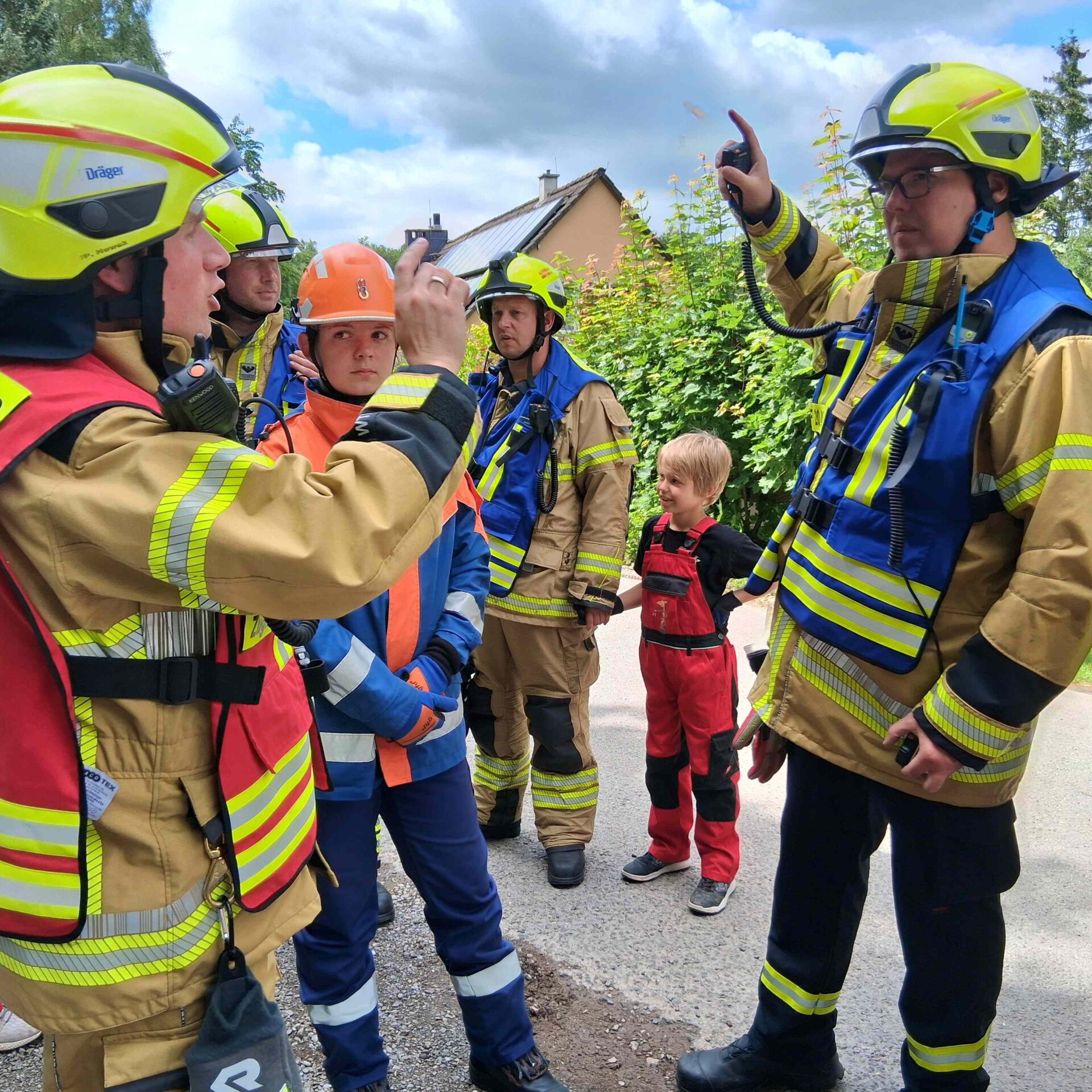 Feuerwehrübung in Wiblingwerde.
