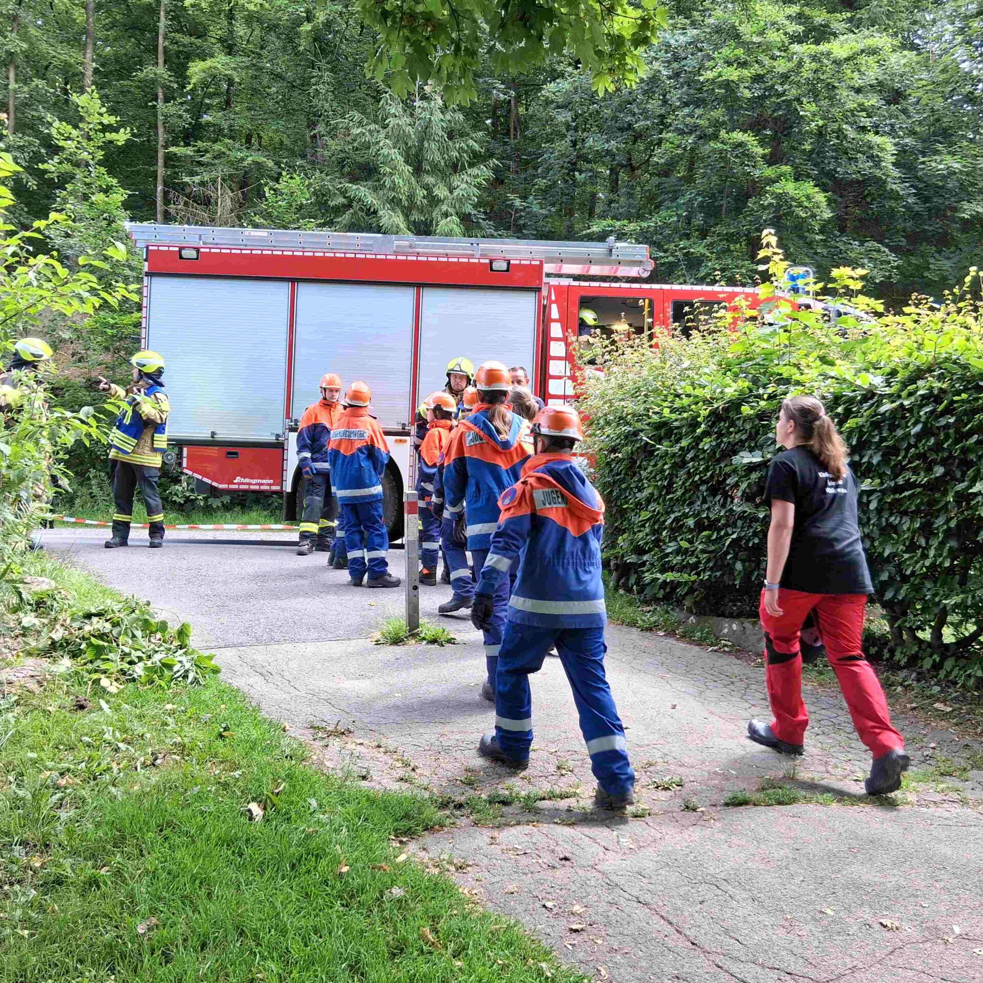 Feuerwehrübung in Wiblingwerde.