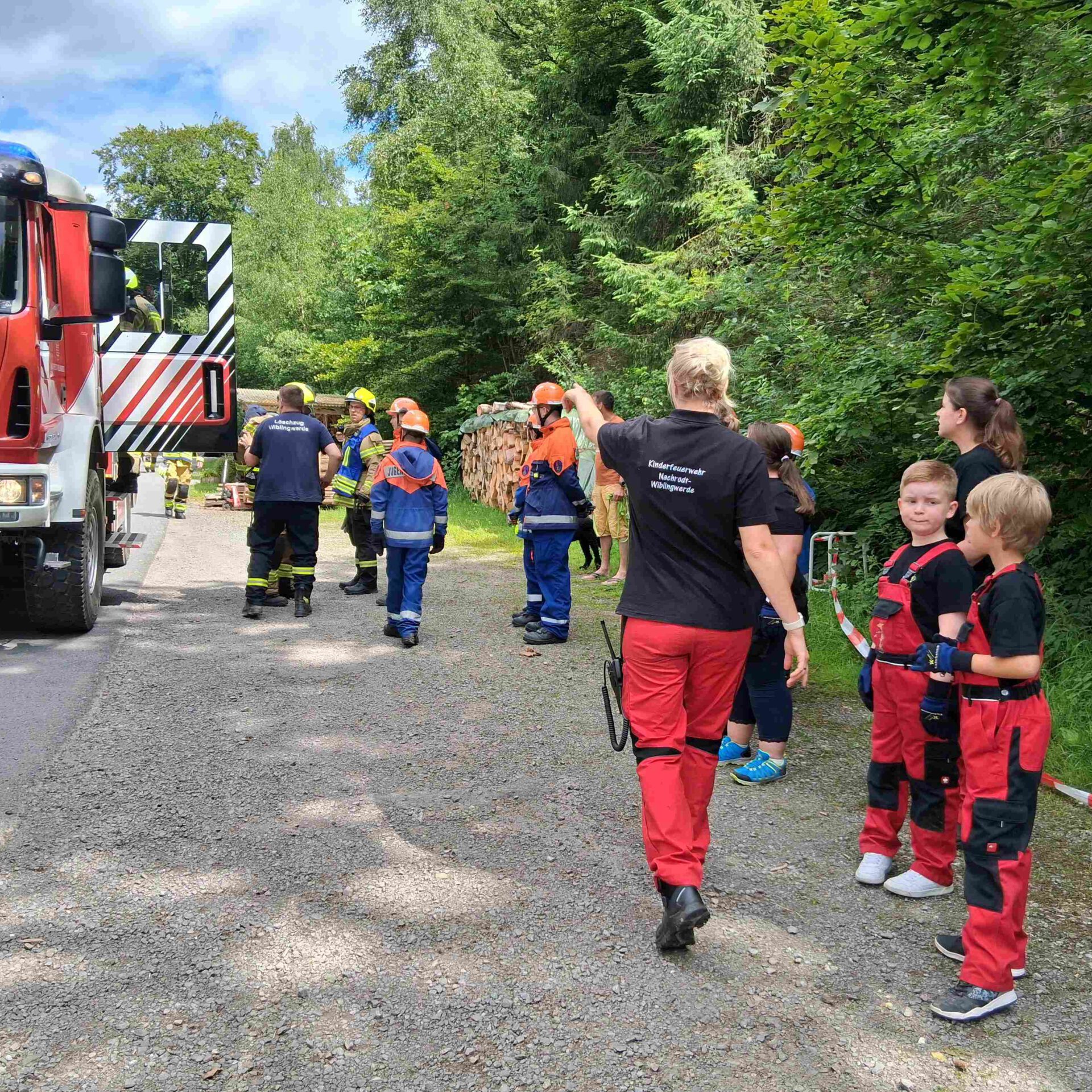 Feuerwehrübung in Wiblingwerde.