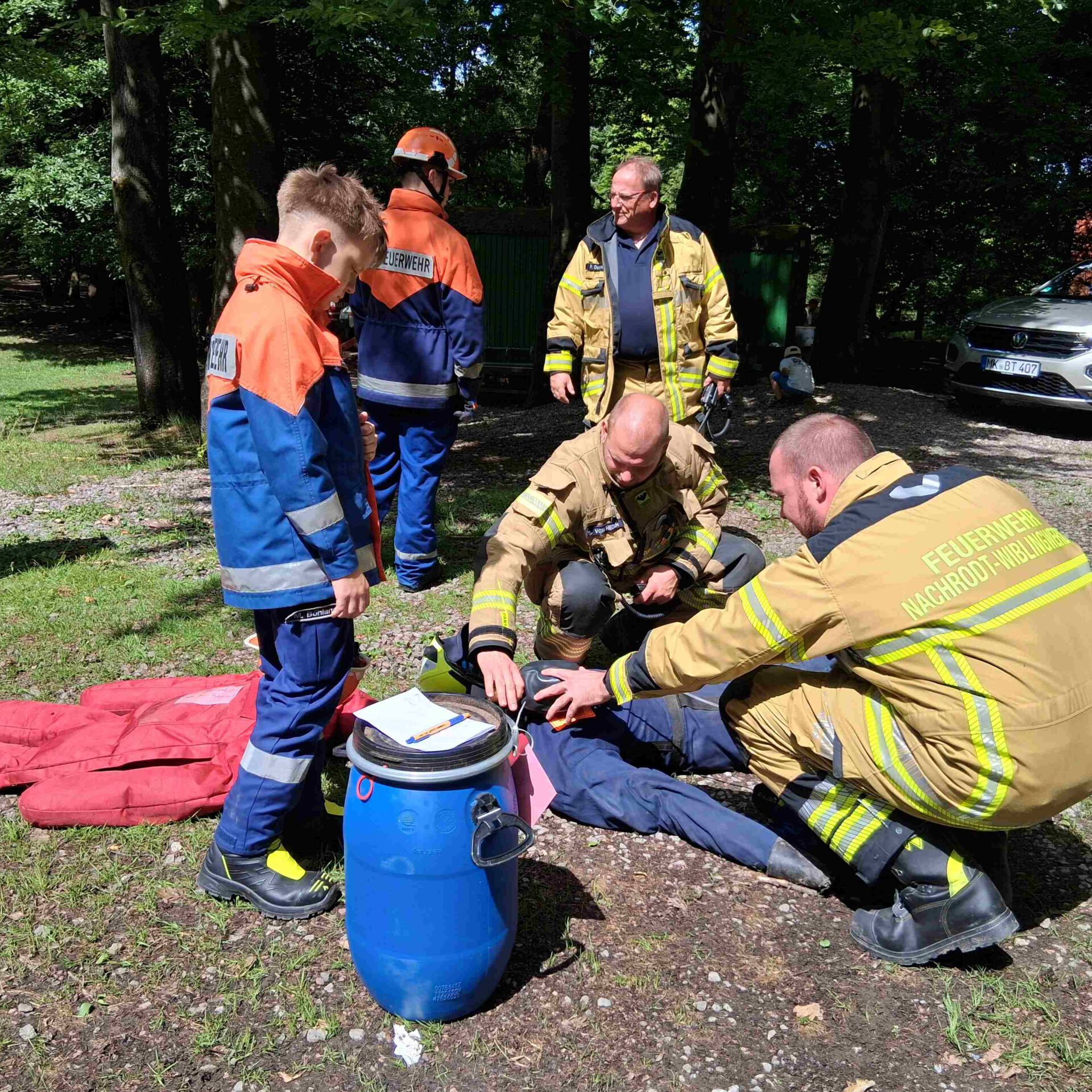 Feuerwehrübung in Wiblingwerde.