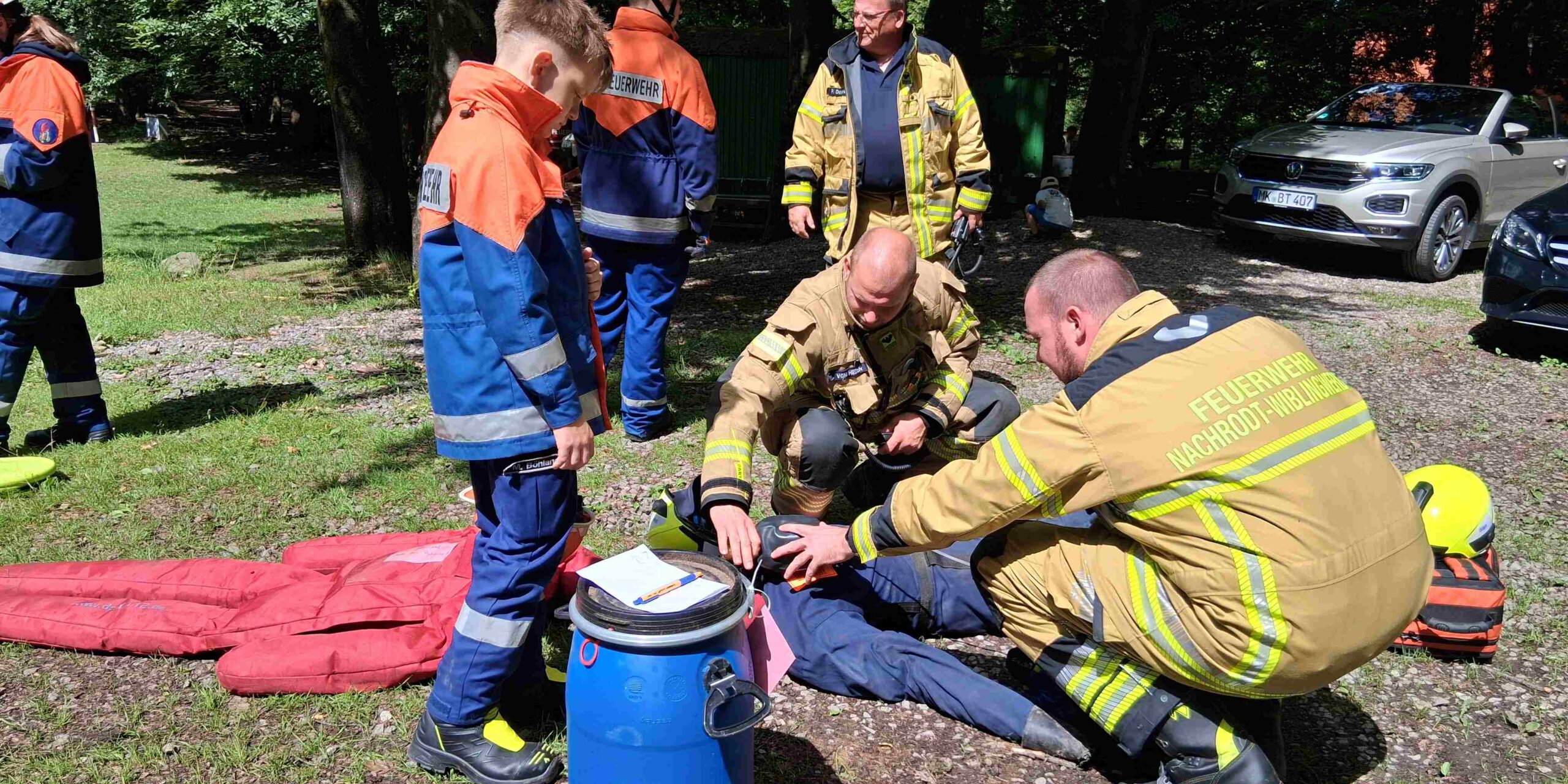 Feuerwehrübung in Wiblingwerde.