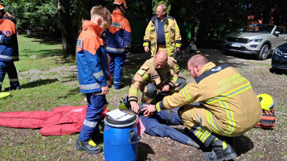 Feuerwehrübung in Wiblingwerde.
