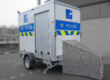 Eine mobile Videoüberwachungsanlage der Polizei.