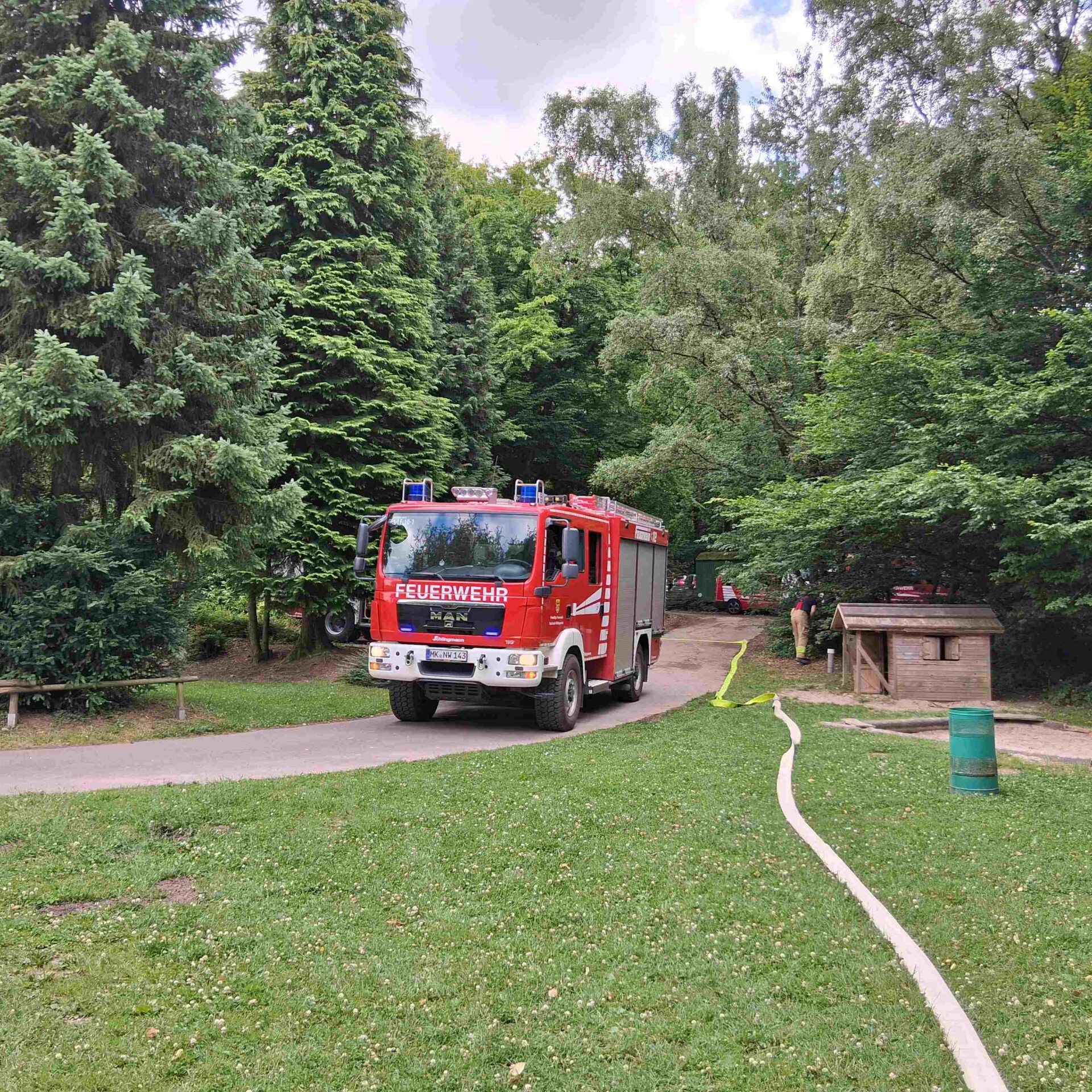 Feuerwehrübung in Wiblingwerde.