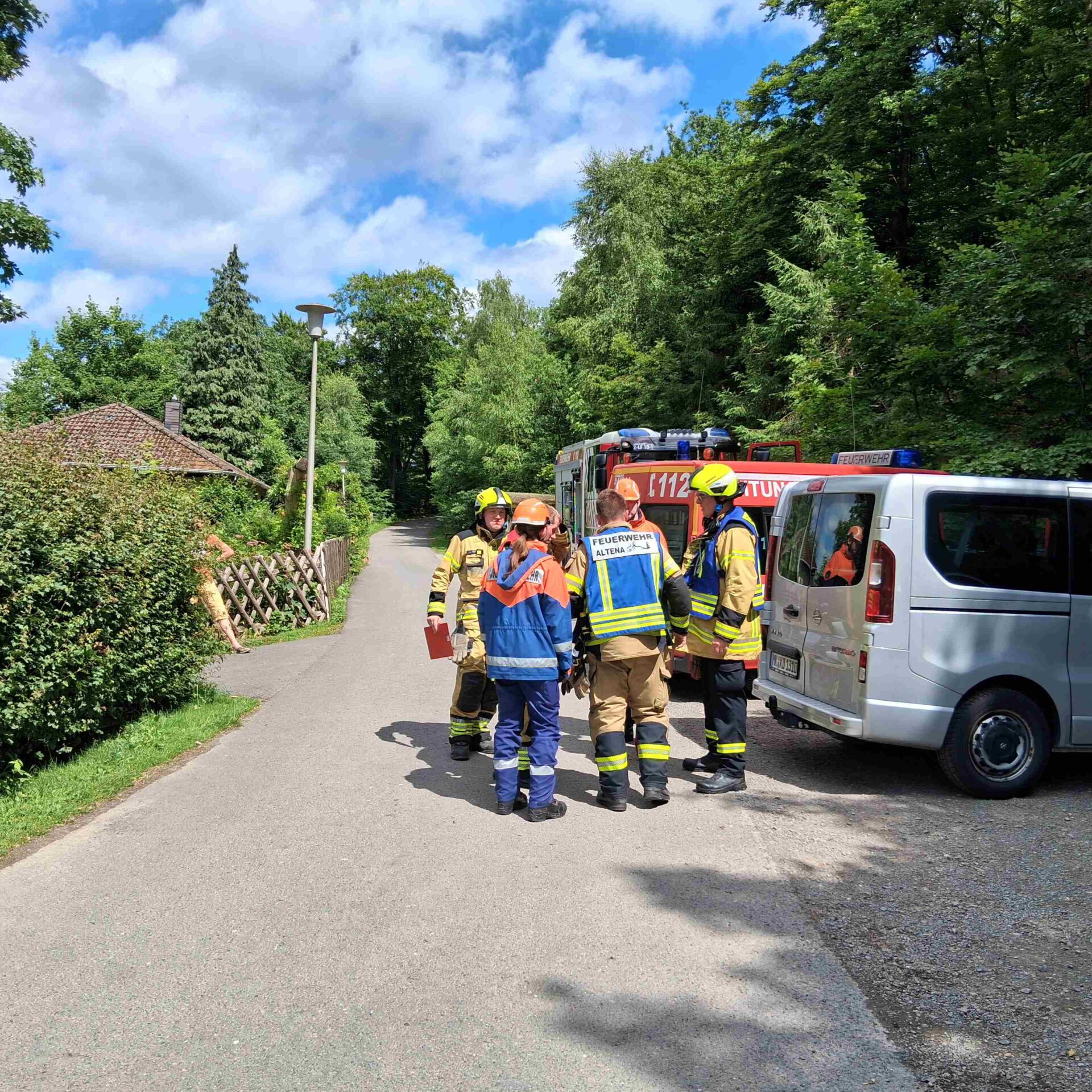 Feuerwehrübung in Wiblingwerde.