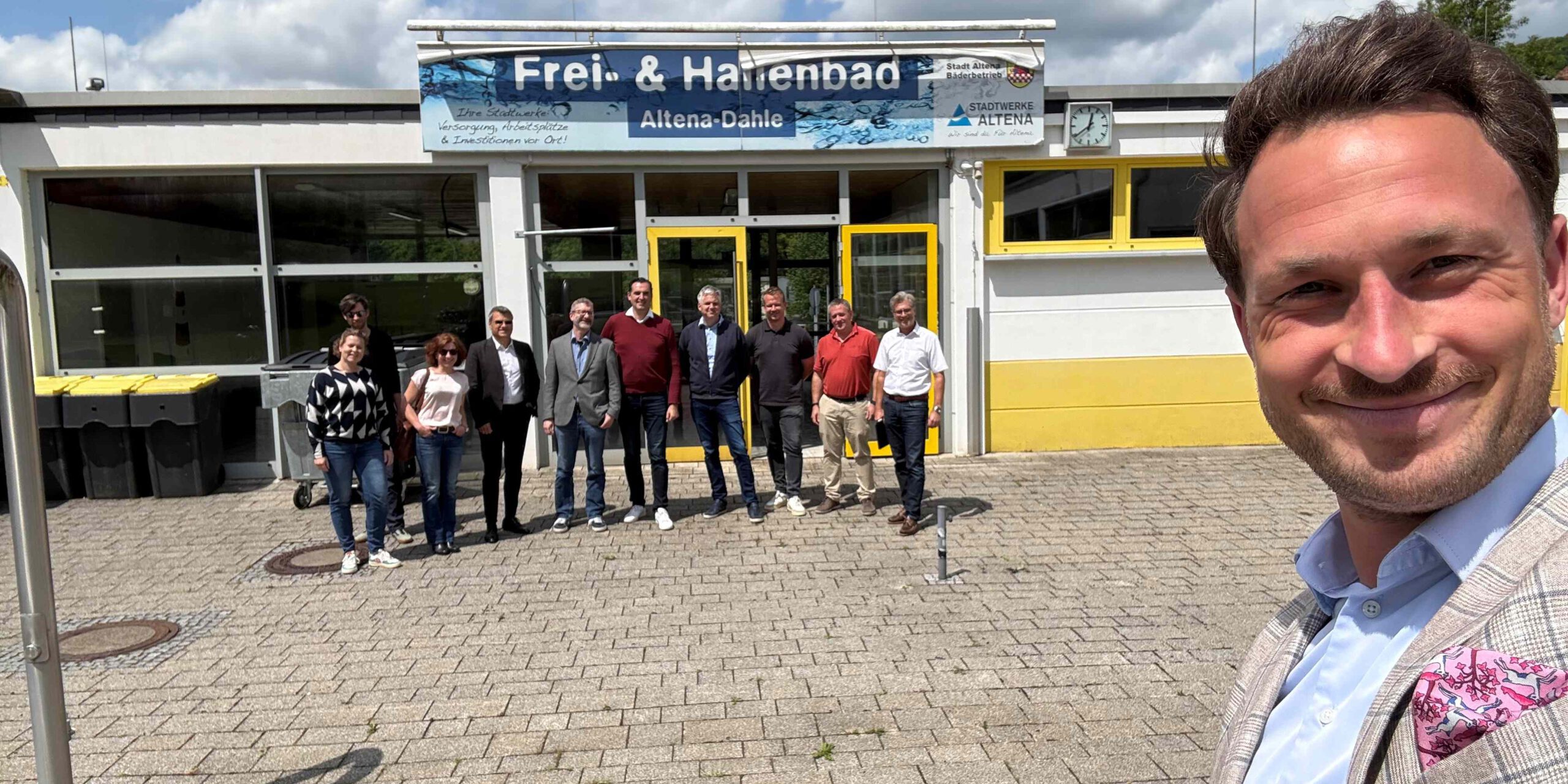 Stadtwerke-Chef Heimann und die Fachplaner.