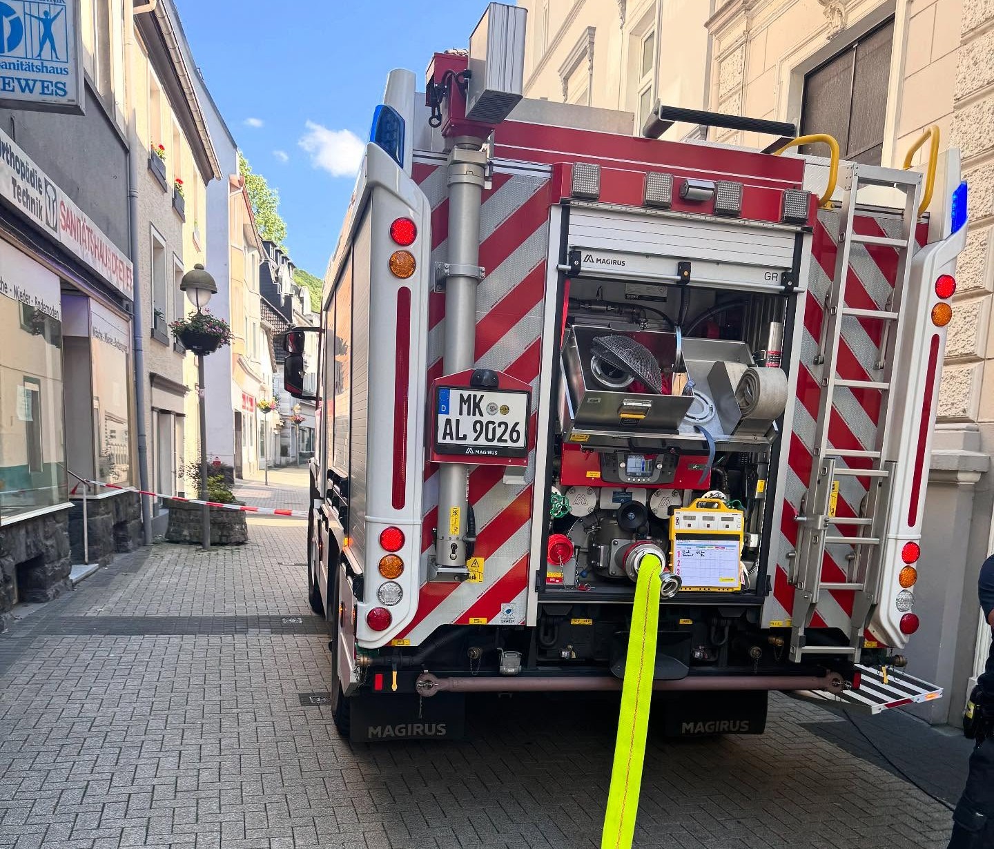 Feuerwehreinsatz in der Lennestraße.