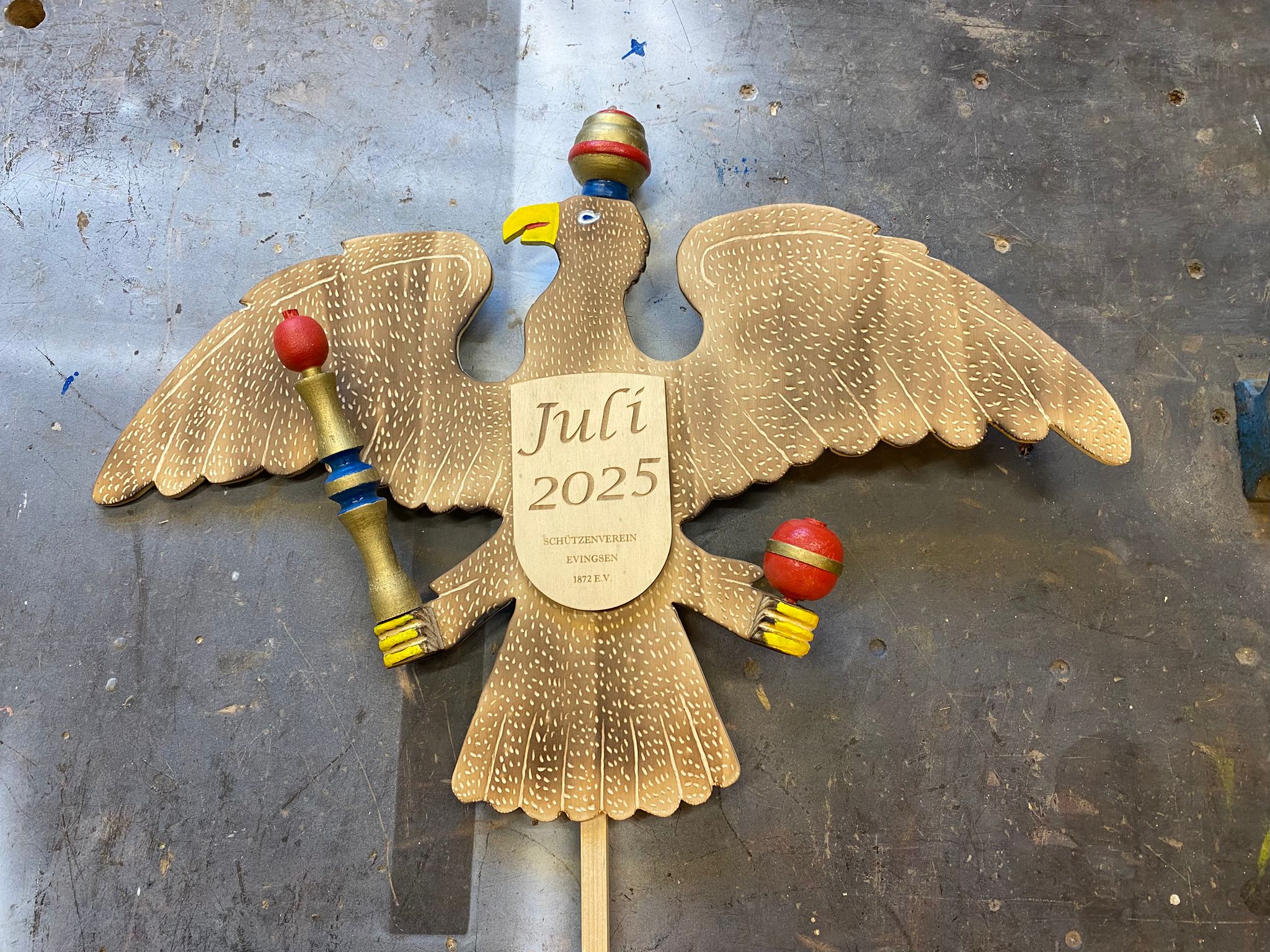 Der Adler für das Kinderschützenkönigsschießen.