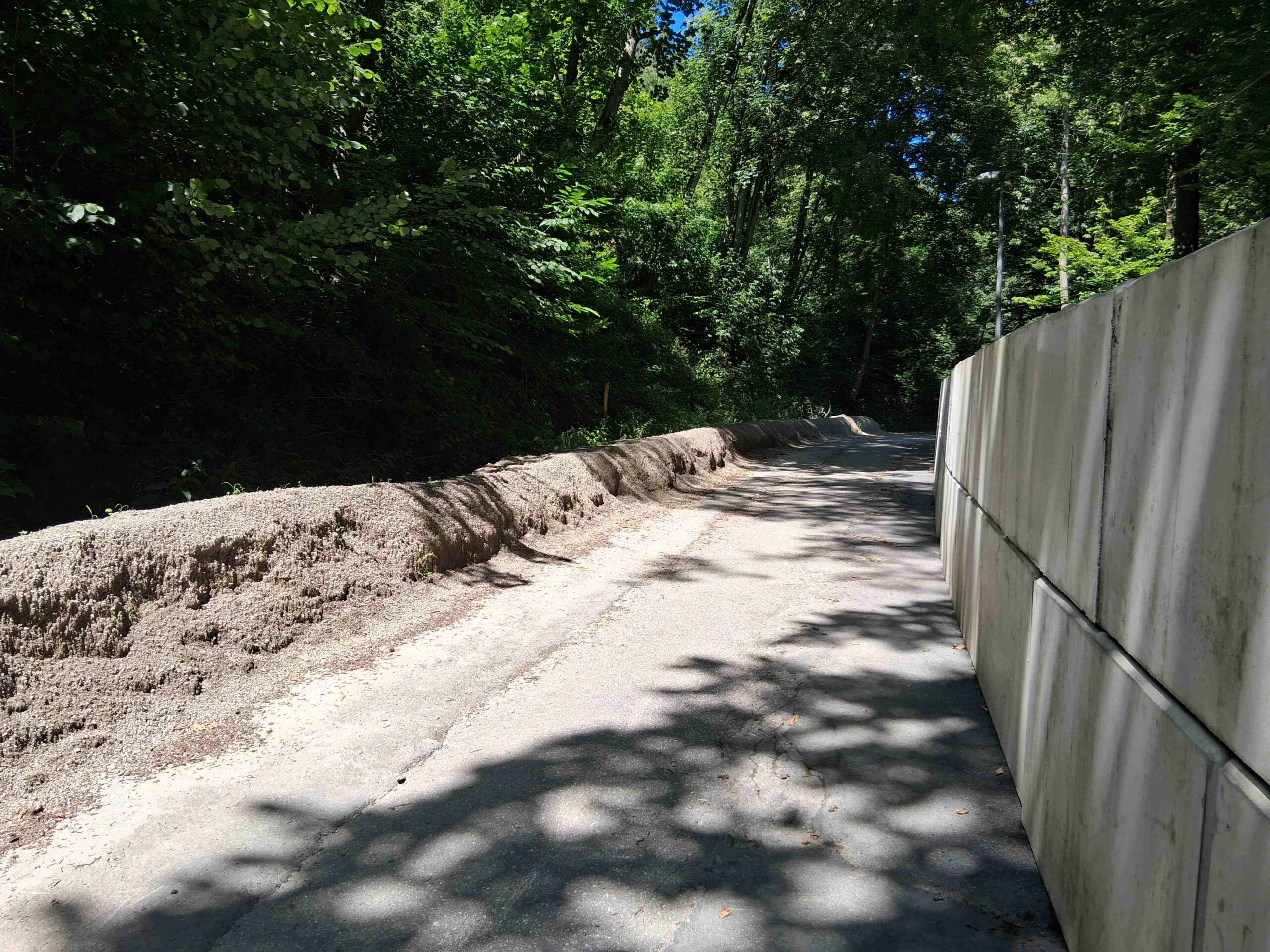 Notsicherung an der Verbindungsstraße Knerling-Opperhusen.