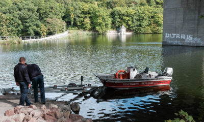 Ein Boot der Feuerwehr auf dem Seilersee.