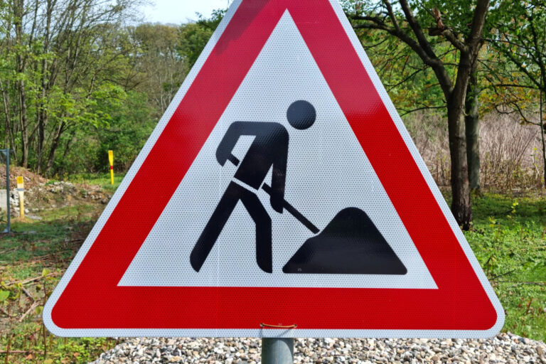 Baustellen-Verkehrszeichen