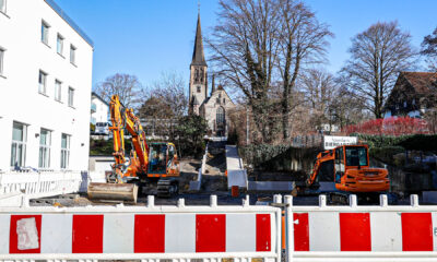 Baustelle an der Lendringser Hauptstraße für das Projekt "Lebensander Lendringsen Mitte"