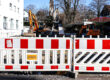 Baustelle an der Lendringser Hauptstraße für das Projekt "Lebensander Lendringsen Mitte"