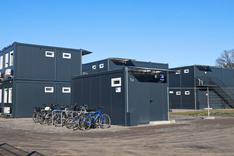 Container einer Flüchtlingsunterkunft in Menden