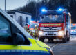 Ein Löschfahrzeug der Feuerwehr Menden hier bei einem Brandeinsatz.