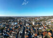 Die Innenstadt von Menden aus der Vogelperspektive.
