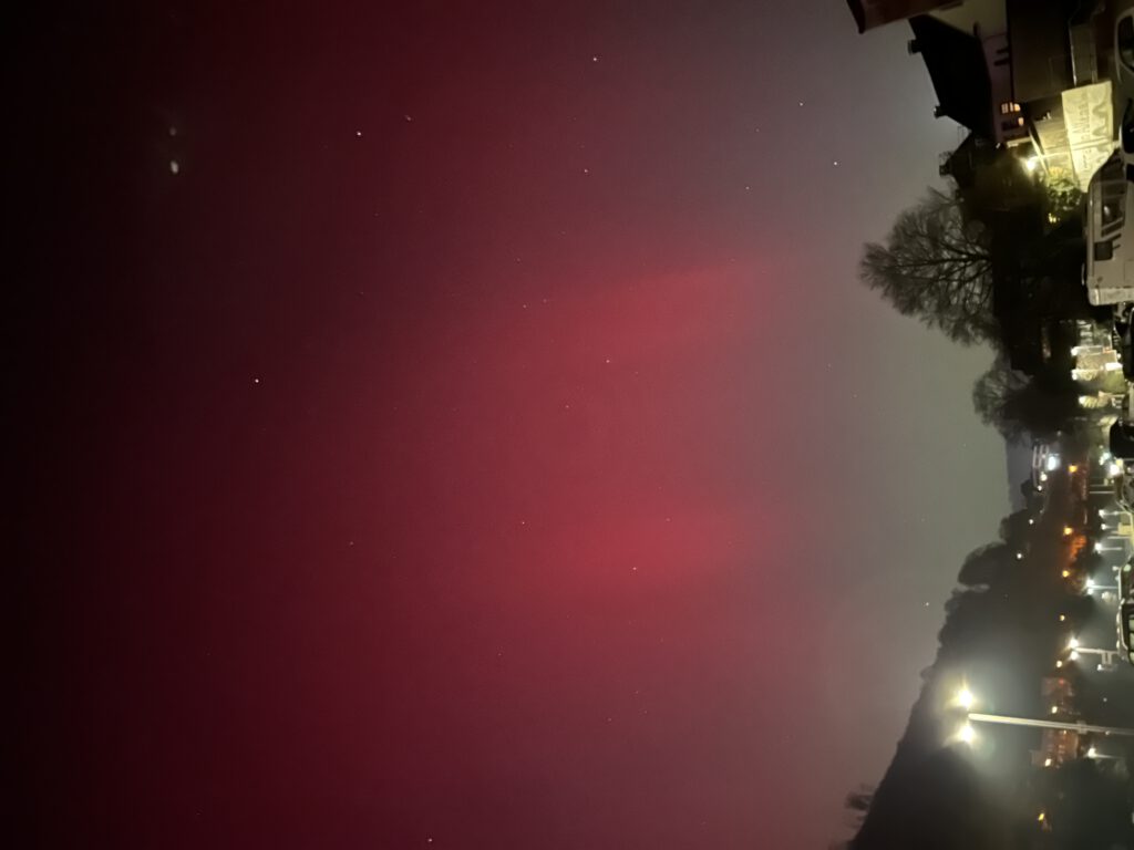 Polarlichter über Langer Kamp in Altena.