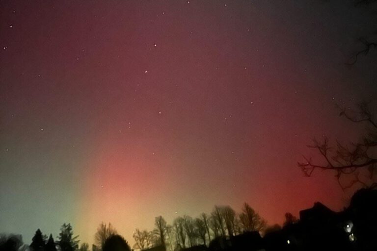 Polarlichter über Plettenberg. Foto: Andrea Strüver