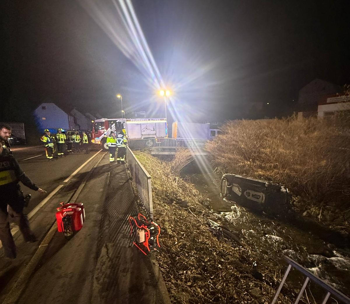 Unfall in der Rahmede.