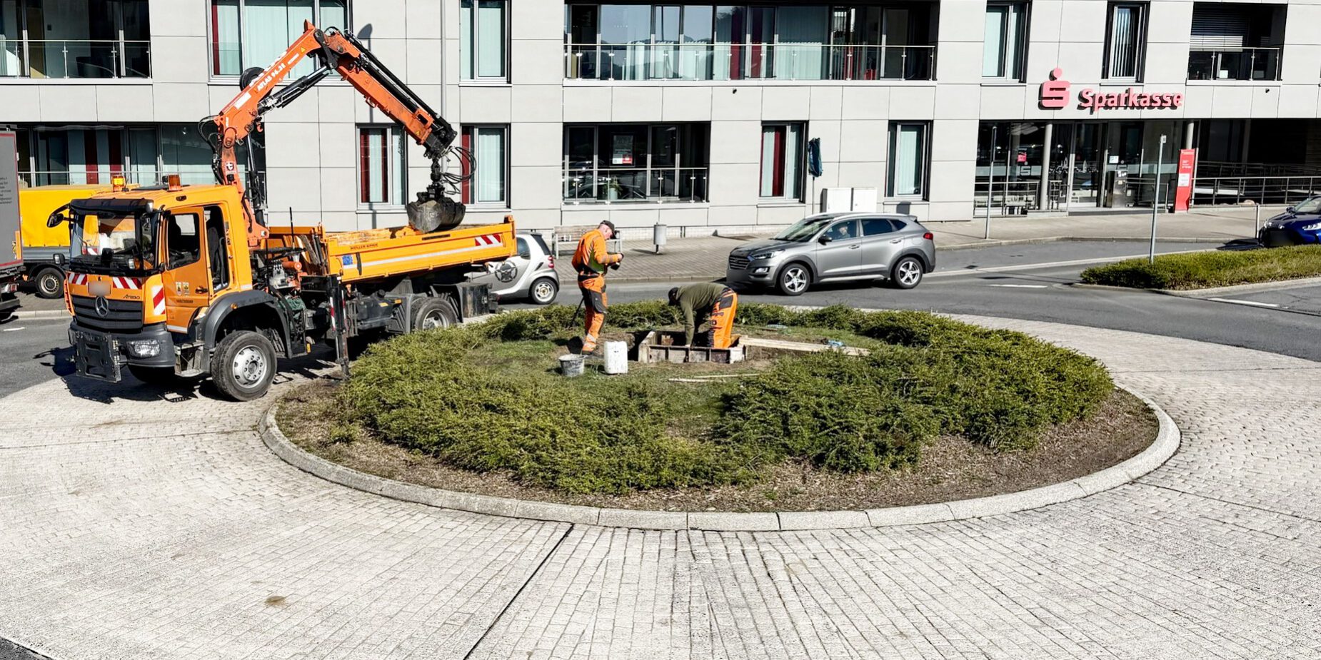 Fundament für Maibaum