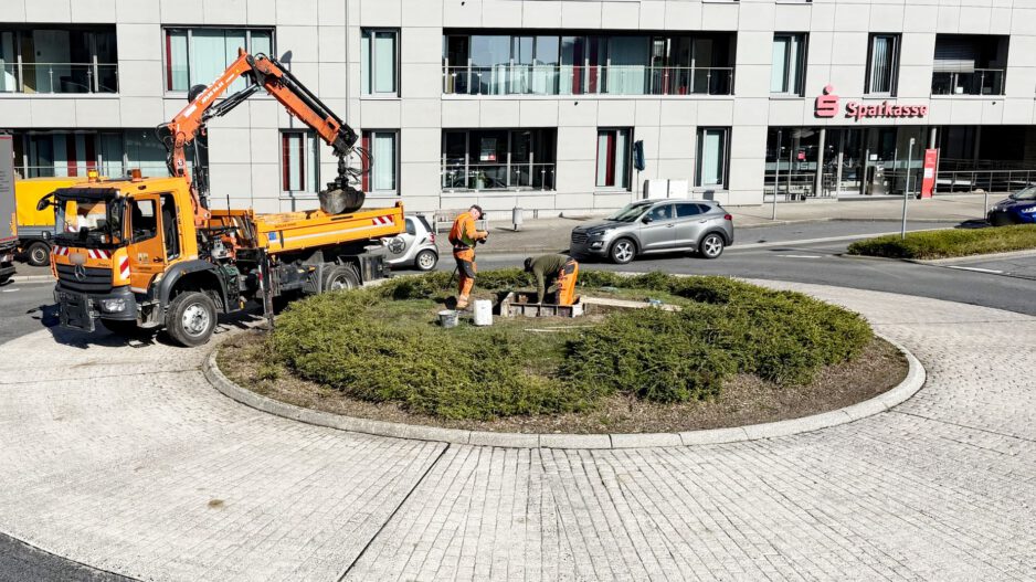 Fundament für Maibaum