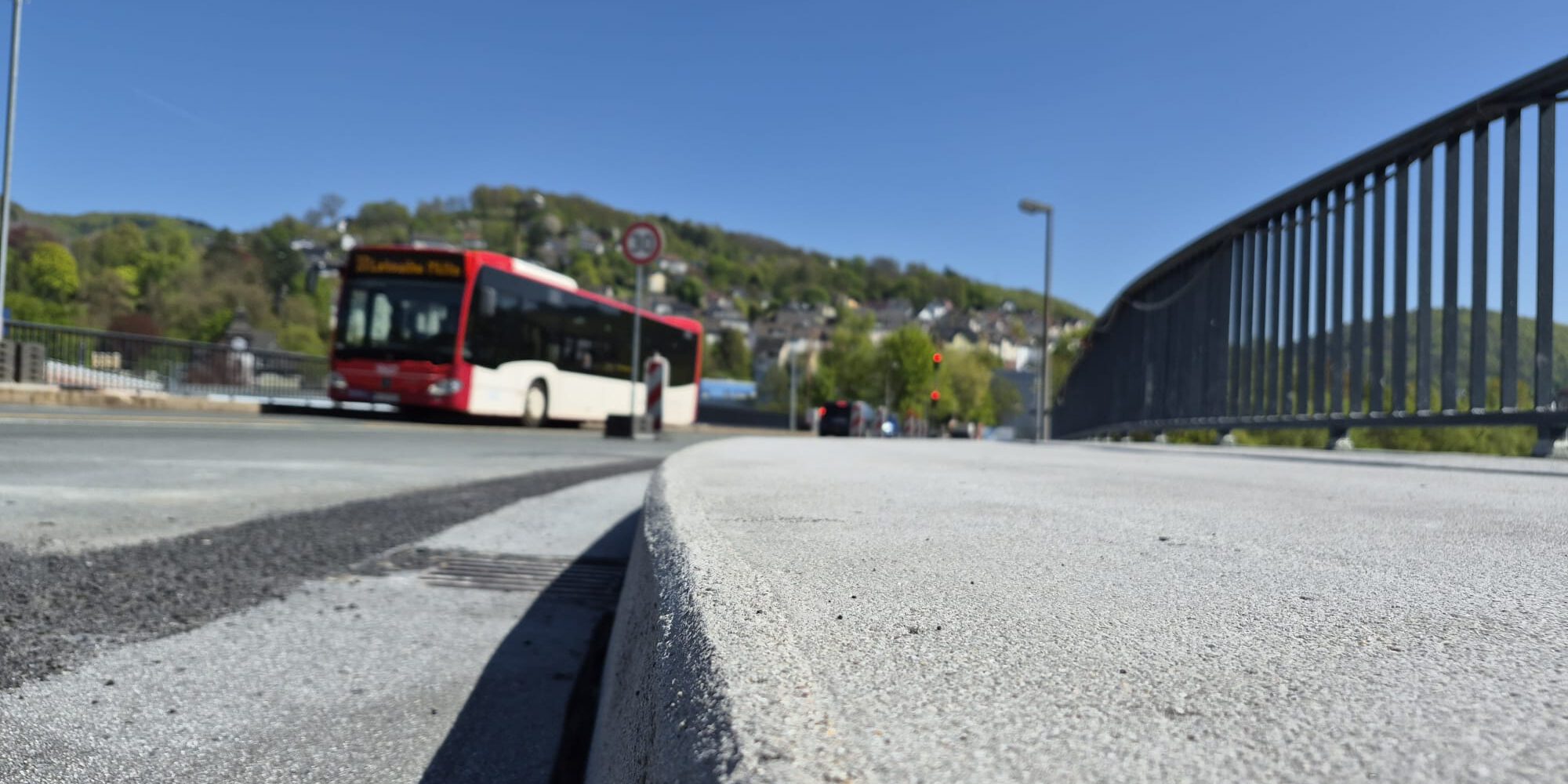 Ein sanierter Bürgersteig