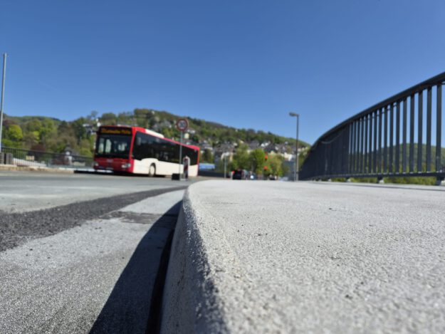 Ein sanierter Bürgersteig