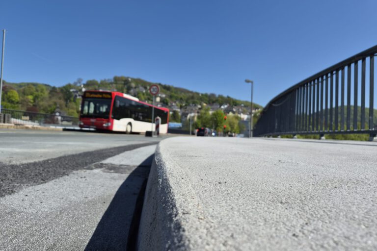 Ein sanierter Bürgersteig