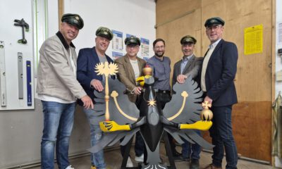 Der FWG-Vorstand bei der Adler-Abnahme.