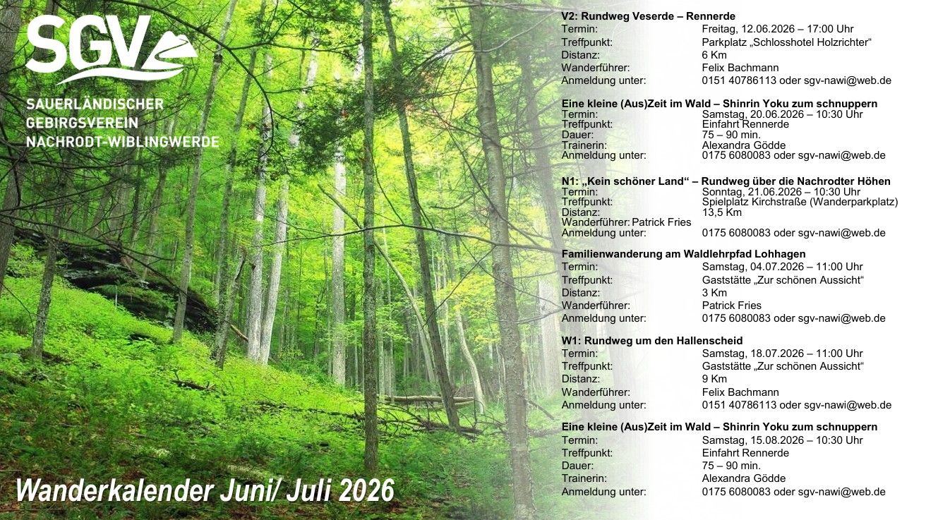 Wanderkalender NaWi