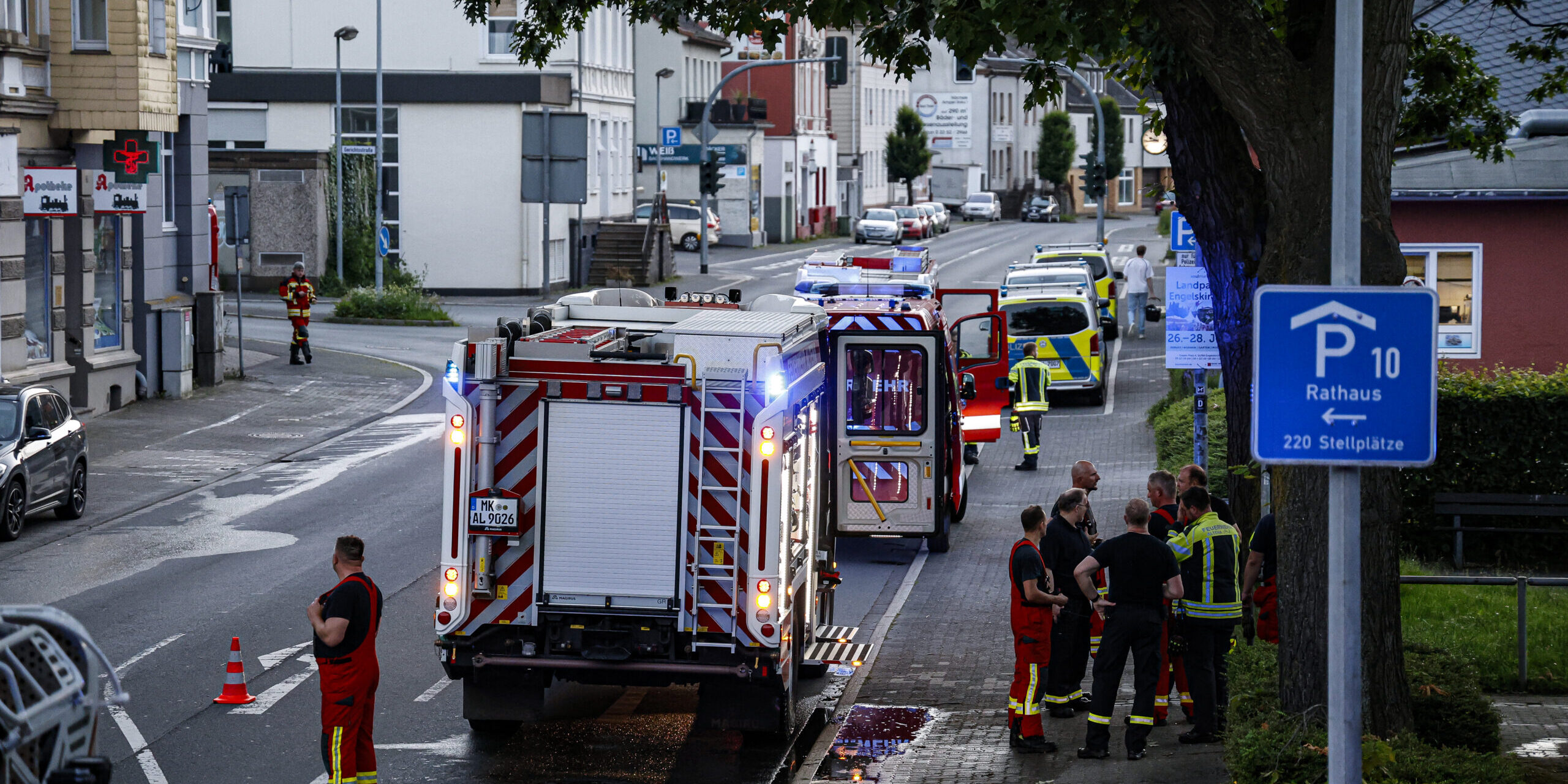 Feuerwehreinsatz am Bahnhof in Altena.