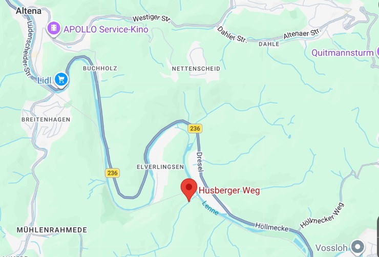Landkarte Teilstück B236