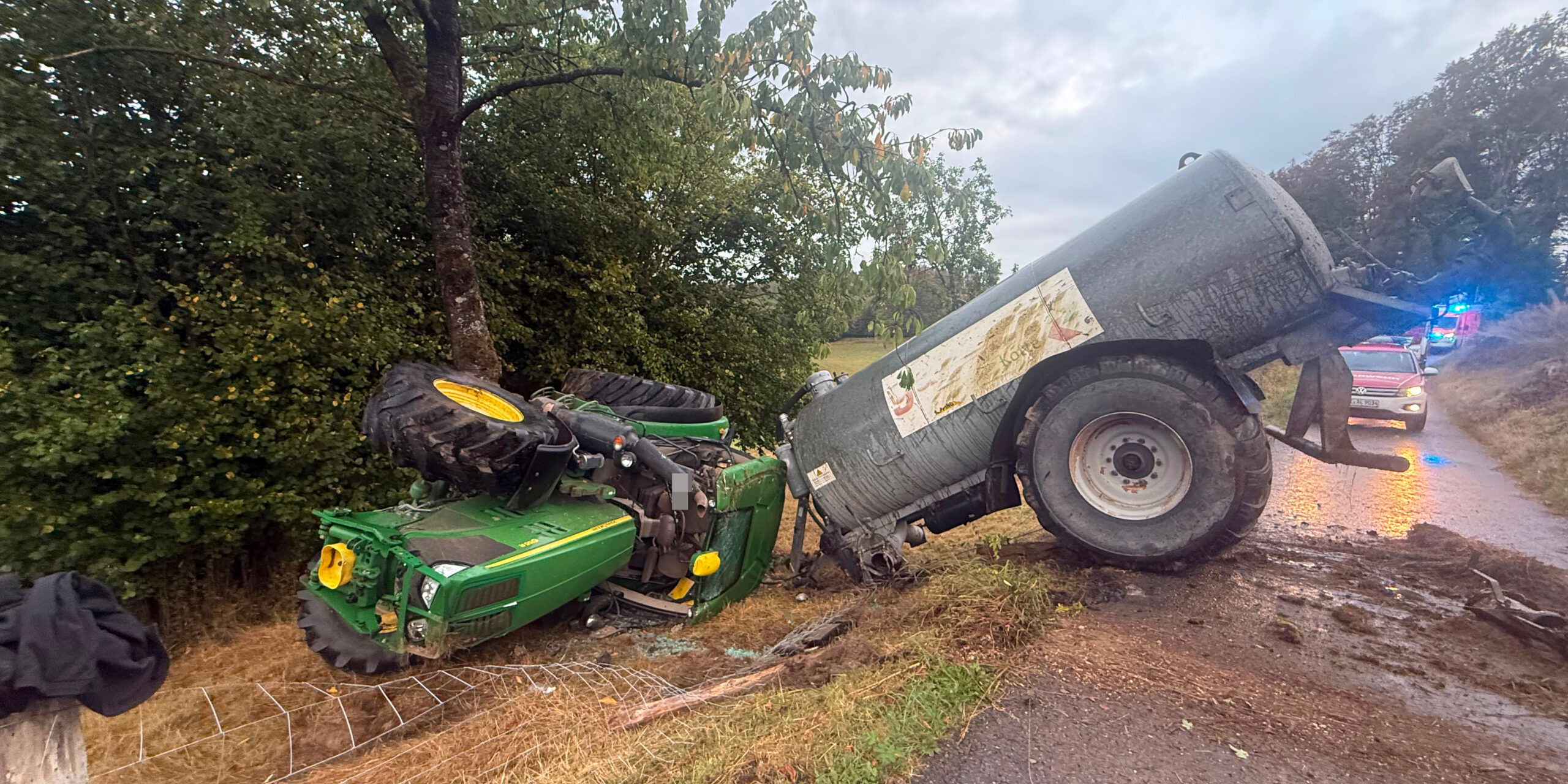 Trecker in Ardey überschlagen