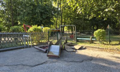 abgebaute Spielgeräte